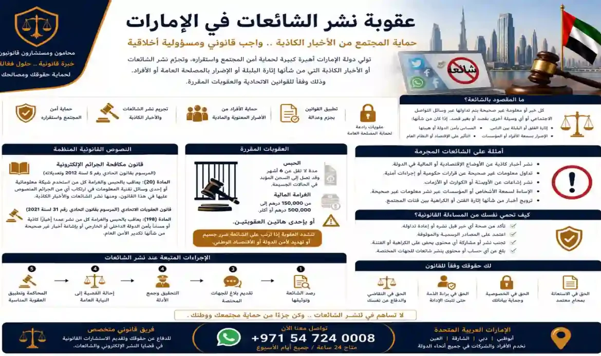 عقوبة نشر الشائعات