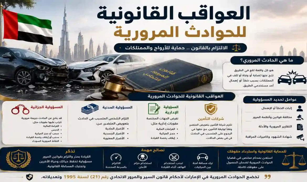 العواقب القانونية للحوادث المرورية