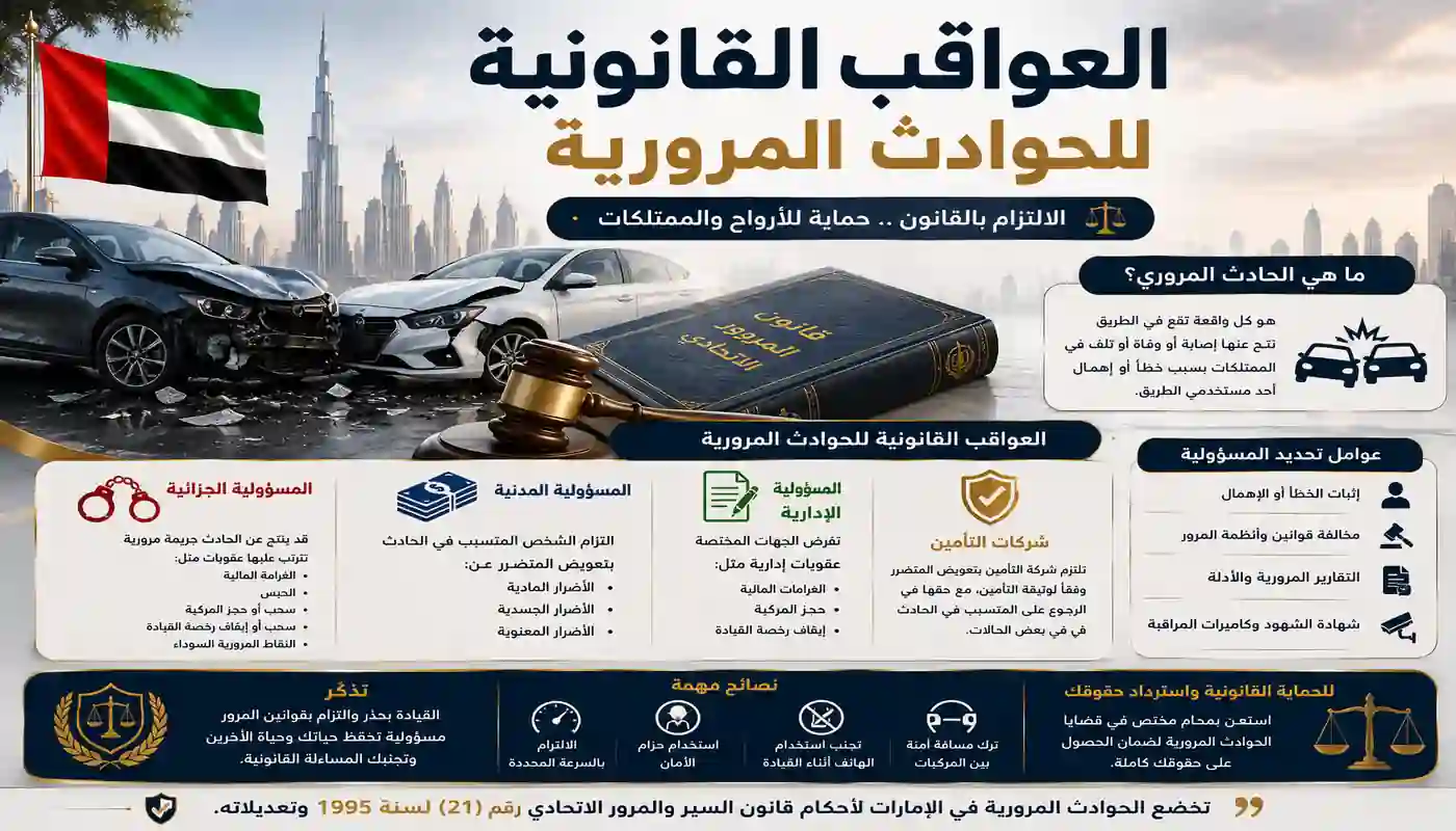 العواقب القانونية للحوادث المرورية