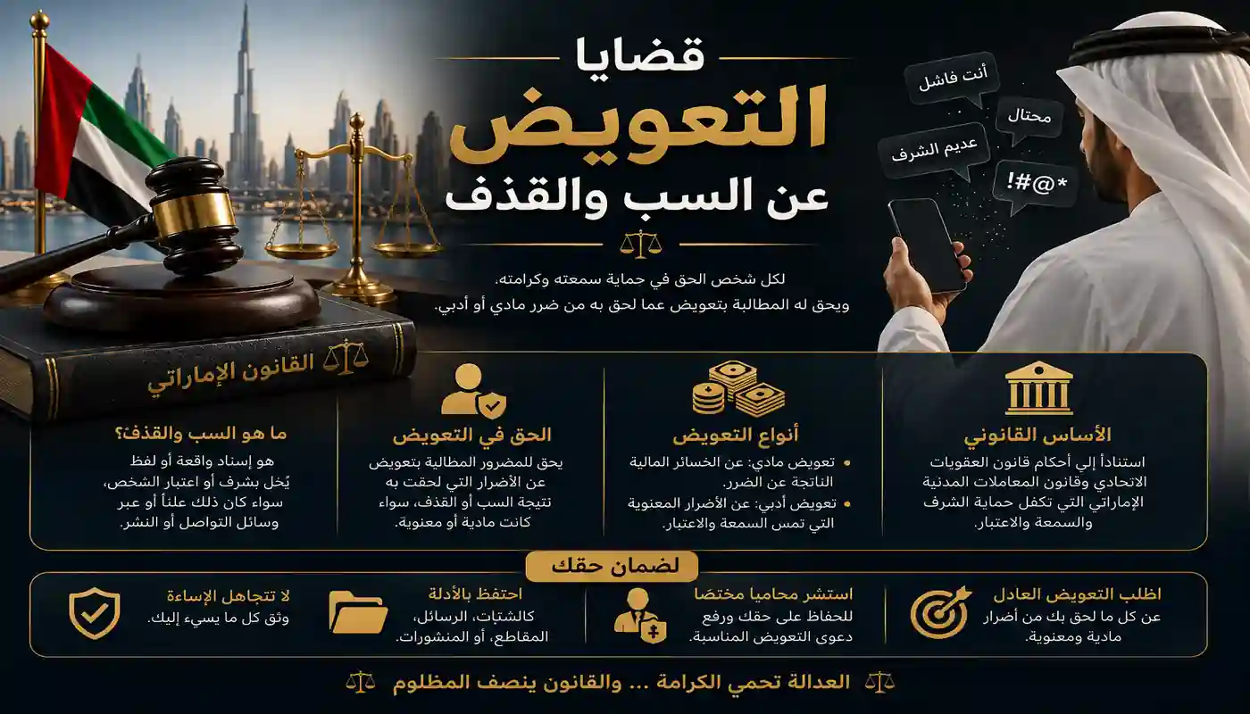 قضايا التعويض عن السب والقذف