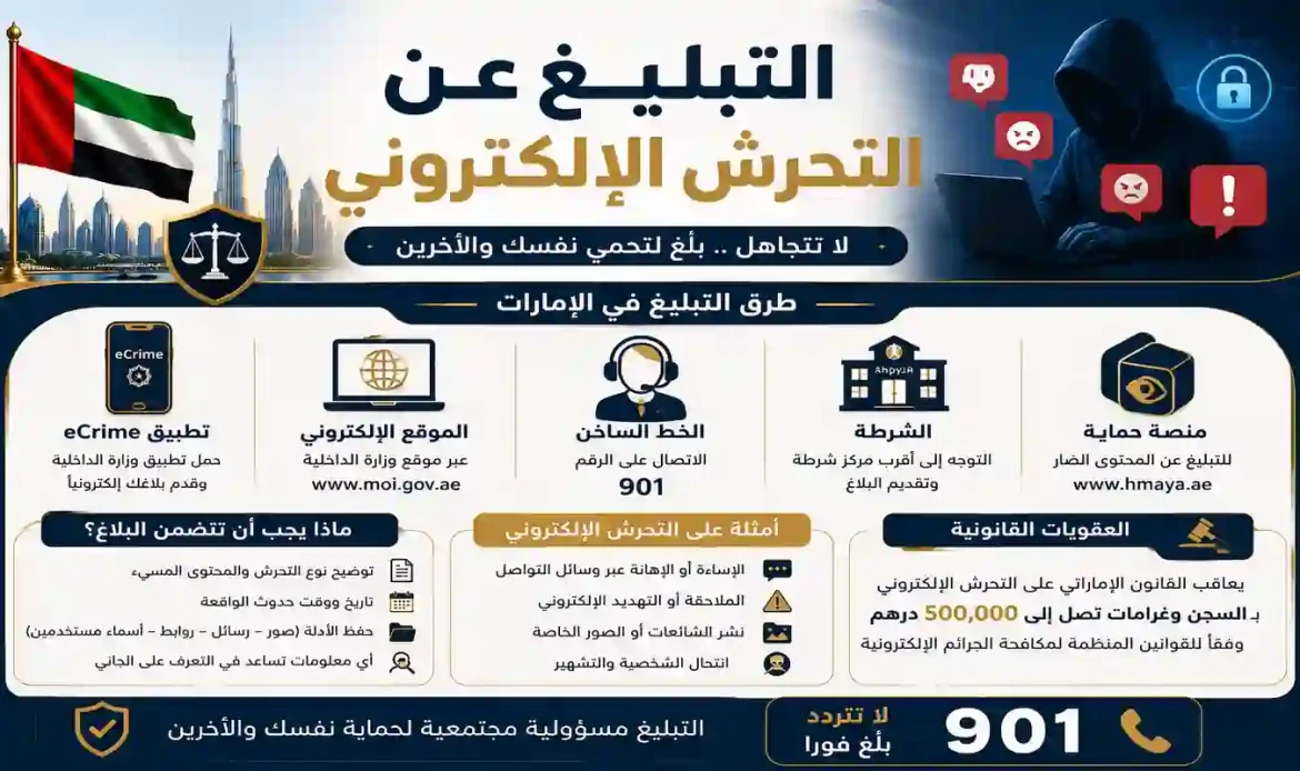 التبليغ عن التحرش الإلكتروني