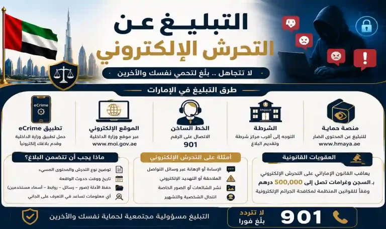 التبليغ عن التحرش الإلكتروني