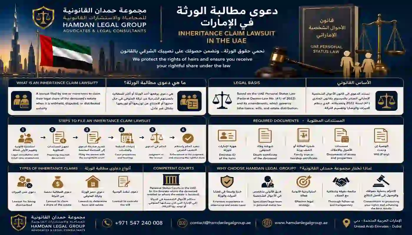 دعوى مطالبة الورثة في الإمارات