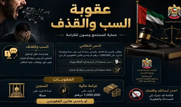 عقوبة السب والقذف