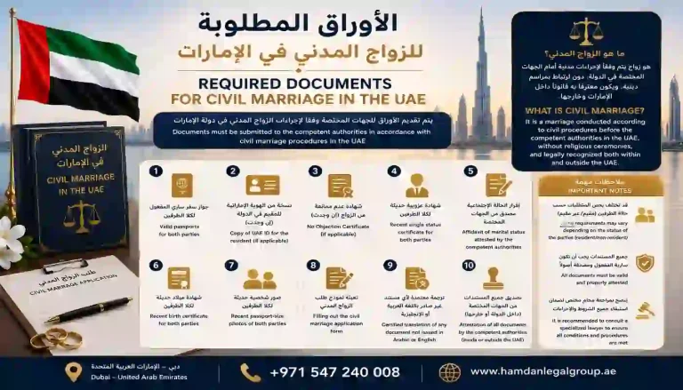 الأوراق المطلوبة للزواج المدني في الإمارات