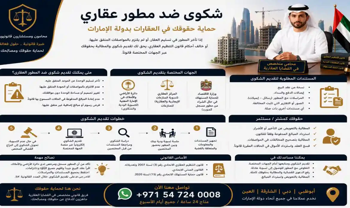 شكوى ضد مطور عقاري