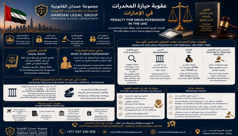 عقوبة حيازة المخدرات