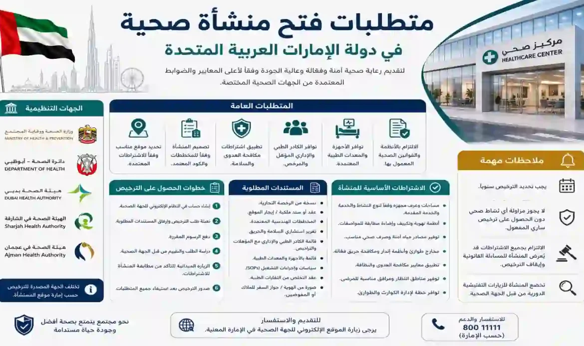 متطلبات فتح منشأة صحية