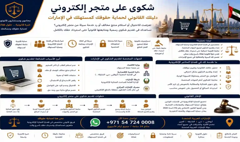شكوى على متجر إلكتروني