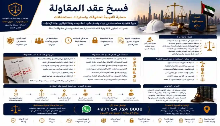 فسخ عقد المقاولة