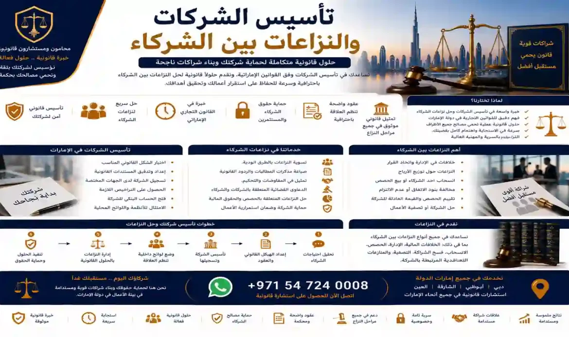 تأسيس الشركات والنزاعات بين الشركاء