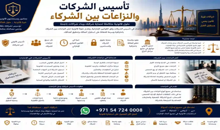تأسيس الشركات والنزاعات بين الشركاء