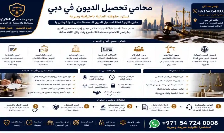 محامي تحصيل الديون في دبي