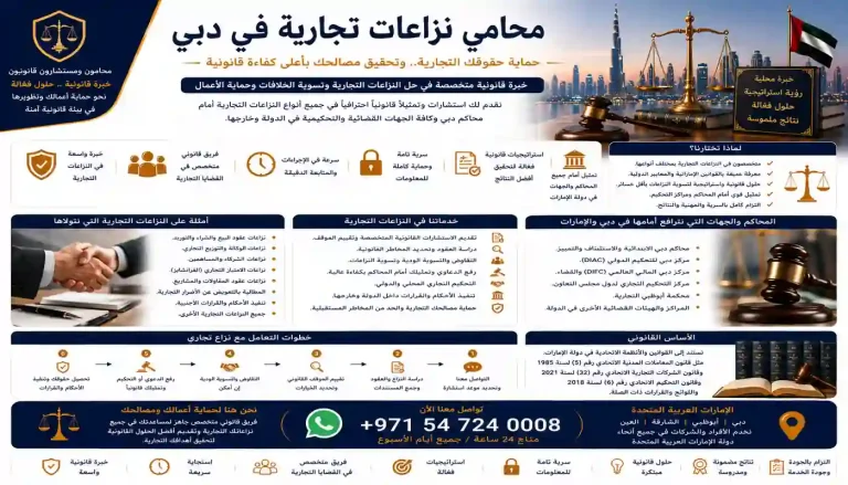 محامي نزاعات تجارية في دبي