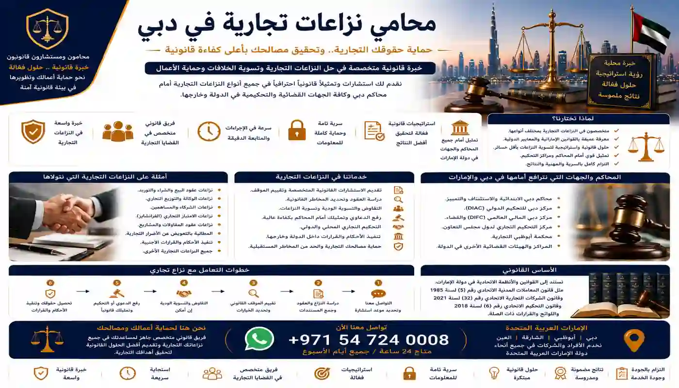 محامي نزاعات تجارية في دبي