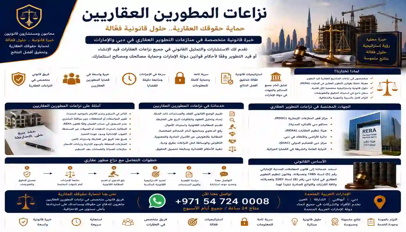 نزاعات المطورين العقاريين